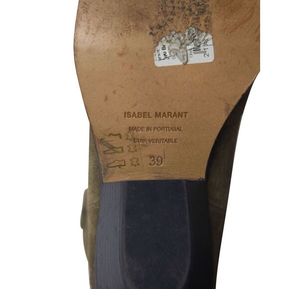 Isabel Marant Dewina Cowboy Boots in Olive Suede - Picture 7 of 7